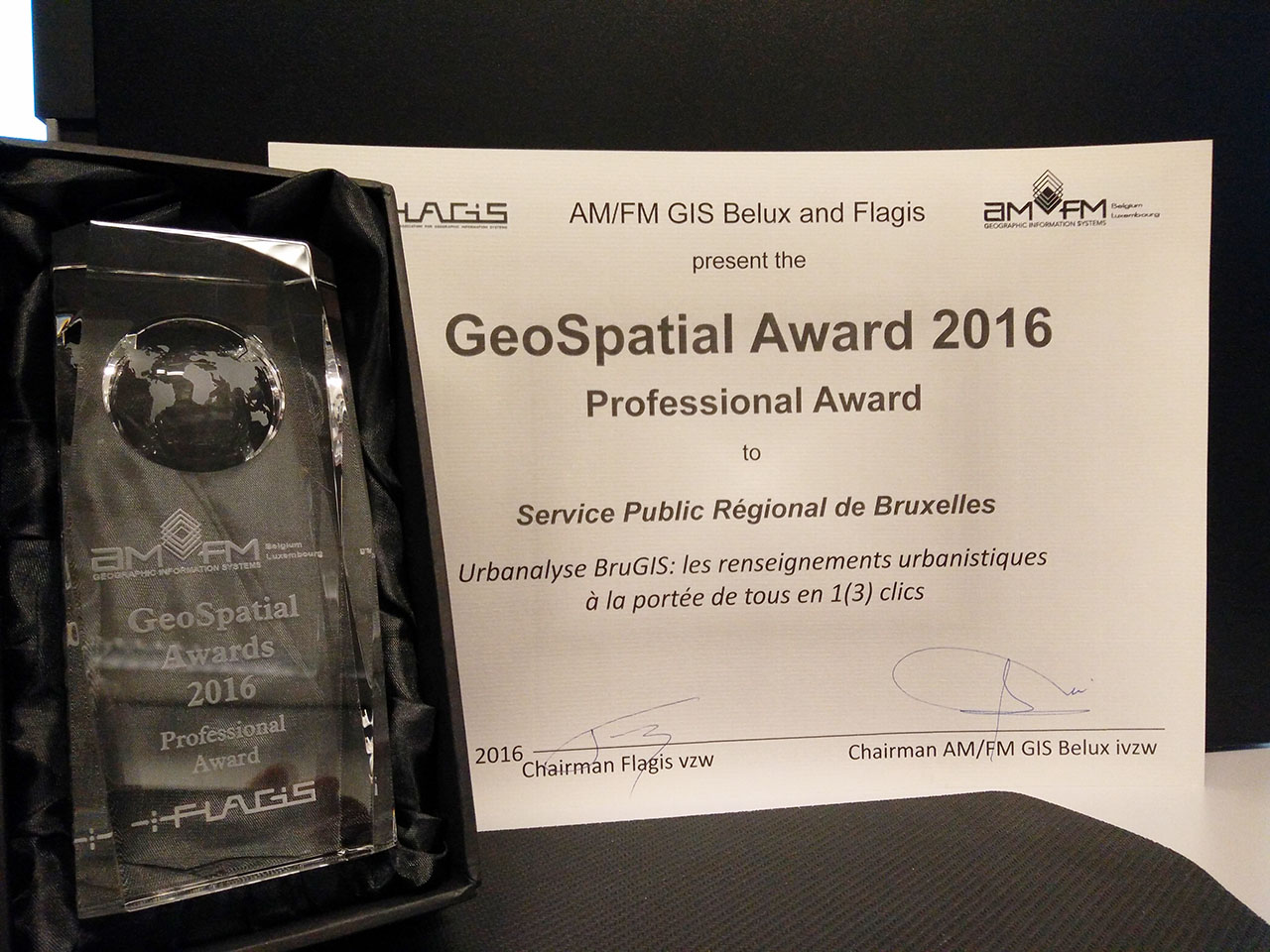 Un GeoSpatial Award pour BruGIS 